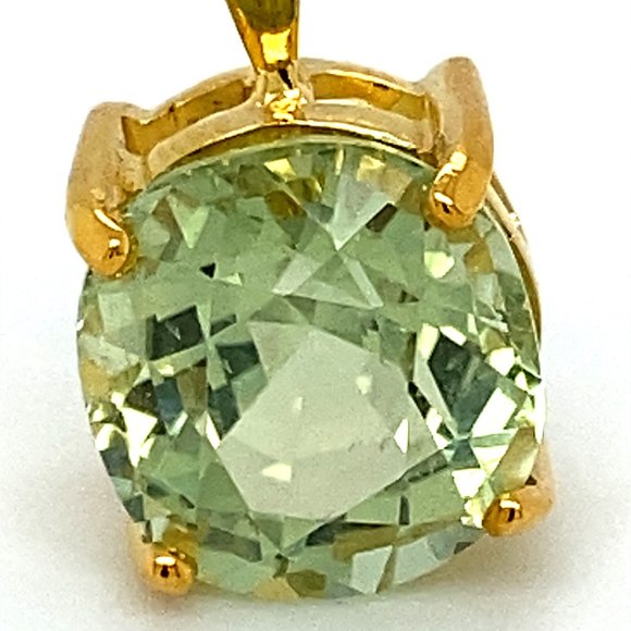 Mint Green Tourmaline 7.10ct Solid 14K Pendant - Picture 7 of 7